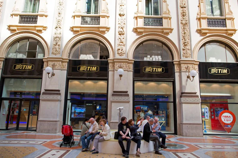 Bilde av en av Telecom Italias butikker